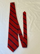Brooks Brothers Men's Tie All Silk, Navy and Red Striped, Made in USA Tie price