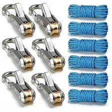 6 Lock Rope Buckle Down Hooks Tie Tightening Tensioner Rope Roller with Cargo Tie price