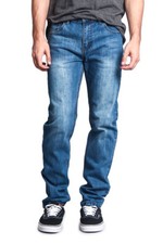 Victorious Men's Premium Washed Denim Pants Skinny Fit Stretch Jeans - DL1004 Men's Jeans / Denim Pants price