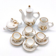 1Set 1/12 Scale Dollhouse Miniatures Accessory Coffee Tea Set Dining Room Decor Dining Room Set / Set price