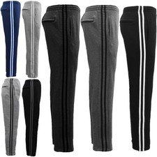 Men's Fleece Casual Sports Track Pants w Zip Pocket Striped Sweat Trousers S-6XL Men's Pants price