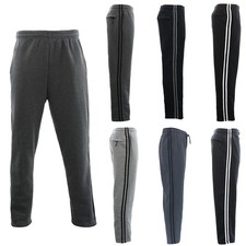 NEW Men's Fleece Lined Track Pants w Zip Pocket Striped Casual Track Suit Pants Men's Pants price