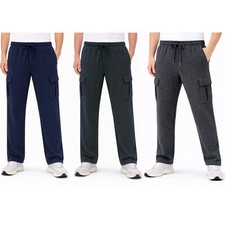 FIL Men's Cargo Fleece Track Pants Casual Jogging Sports Track Suit Sweat Pants Men's Pants price