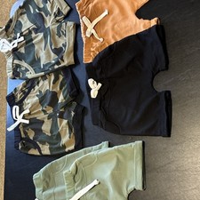 Lot of 5 Baby & Toddler Shorts Camouflage Green Black Drawstring Elastic Waist Baby Shorts price