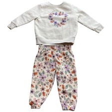 Baby Girl Jogger Set 2pc Floral Pants Heart Sweatshirt 12-18M Garanimals 12M 18M Baby Pants price