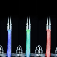 Temperature Sensor LED Light Water Faucet Tap 3 Color RGB Glow Shower Kitchen Musluklar price