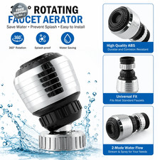 Faucet Nozzle 360 Degree Rotation Filter Extension Tube Shower Water Saving Tap Musluklar price