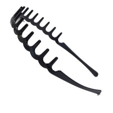 6 Black Plastic Hair Band 17-Teeth Comb Headband 18mm Hair Accessories Toka, Taç & Saç Bandı price