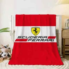 Blankets Ferrari-LOGO Blanket Sofas Fleece Blanket Blankets Sofa Fluffy Throw Koltuk Şalı price