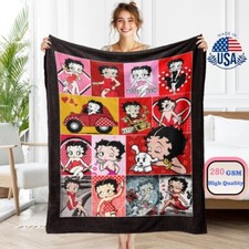 Betty Boop Throw Blanket 30x40 50x60 60x80in Fleece Blankets For Bed Couch Sofa Koltuk Şalı price