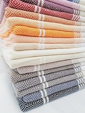 100% Cotton Geometric Diamond Weave All Season Solid Blanket Soft Sofa Throw Koltuk Şalı price