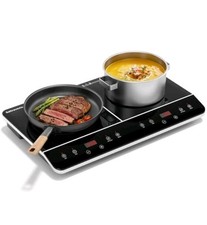 Double Induction Cooktop, Portable Electric Stove Cooker with 2 Burner, 1800W Ocaklar price