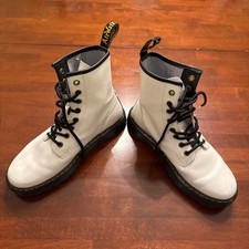 Doc Dr. Martens White Zavala Combat Boots Air Wave Women's 7 / Mens 6 Unisex Kadın Botları price