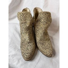 Coconuts by Matisse Trader Leather and Fur Cheetah Animal Print Bootie Size 7.5 Kadın Botları price