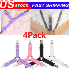 4Bed Sheet Fasteners Adjustable Elastic Suspenders Straps Mattress Covers Clips Çarşaf price
