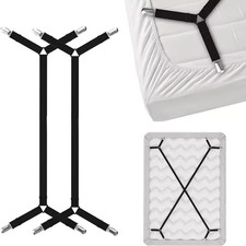 4Bed Sheet Fasteners Adjustable Elastic Suspenders Straps Mattress Covers Clips Çarşaf price