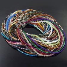 Crystal Gemstone Beaded Necklace 4mm Jasper Opal Agate Quartz Amethyst Stone Renkli Taşlı Kolye price