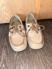 Sperry Bluefish Crib Jr Tan Boat Shoes US 1m Leather Upper Unisex Çocuk İlk Adım & Yürüme Ayakkabısı price