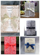 10PCS Laser Cut Wedding Party Invitation Card Gratulation Birthday Engagement Davetiye price