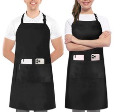 Utopia Kitchen 2 Pack Bib Apron, Adjustable with 2 Pockets, Water and Oil... Mutfak Önlüğü price