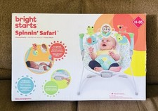 Bright Starts Spinnin’ Safari Vibrating Baby Bouncer Seat With Toy Bar NEW Ana Kucağı price
