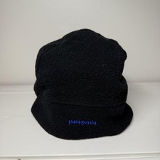 Vintage Patagonia Hat Mens L Black Fleece Beanie Outdoor Hiking Ski USA Made Bere & Kep (Outdoor) price