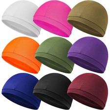 Moisture Sweat Wicking Cooling Bald Dome Skull Cap Men Helmet Liner Beanie Hat Bere & Kep (Outdoor) price