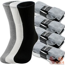 Lot 3-12 Pairs Mens Solid Sports Athletic Work Plain Crew Socks Size 9-11 10-13 Erkek Çorabı price