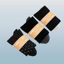 Wellow Bamboo Compression Socks Knee High 3 pack - Blackstar Large(9.5-13) Diz Altı Çorap / Pantolon Çorabı price
