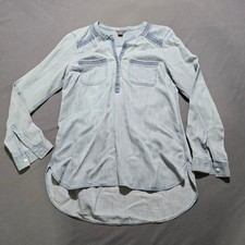 Eddie Bauer Womens Tencel Lyocell Embroidered Tunic top Small Bohemian western Tesettür Tunik price