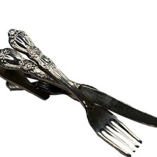 Vintage Tie Clip Clasp Knife And Fork Silver Tone Tie Bar Foodie Unique 2” Kravat İğnesi price