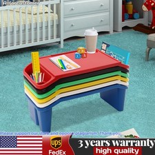 6 Pcs Set PP Kids Lap Desk Tray Plastic Breakfast Laptop Trays with Side Pockets Çocuk Çalışma Masası price