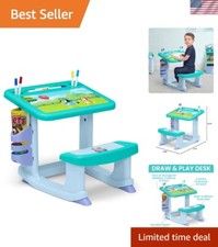 Bluey Draw and Play Desk with Markers & Coloring Pages - Creative Space for Kids Çocuk Çalışma Masası price
