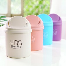 Mini Waste Bin Small Trash Can with Lid Home Office Desk Space Saving Portable Trash Bins price