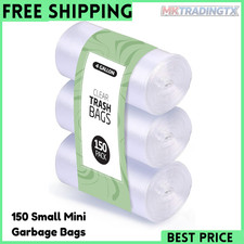 4 Gallon Trash Bags - 150 Small Mini Garbage Bags | 17" X 18" Clear Waste Basket Trash Bins price