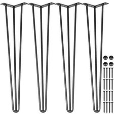 Uimoso Hairpin Table Legs 16in to 40in Coffee Table Metal Legs 3 Rods Set of 4 Orta Sehpa price