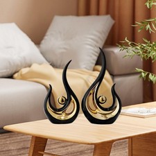 2x Abstract Statue Ornament Craft for Living Room Coffee Table Bedroom Orta Sehpa price