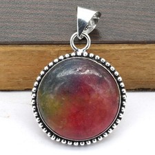 Rainbow Solar Quartz Handmade Pendant Jewelry 0.8" P 1196 Swarovski Kolye price