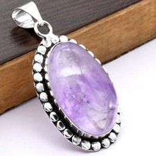 Amethyst Ethnic Handmade Pendant Jewelry 0.9" P 1885 Swarovski Kolye price