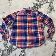 Polo Ralph Lauren Shirt Boys Sz XXL Classic Fit Multi Plaid Flannel button-down Erkek Çocuk Gömlek price
