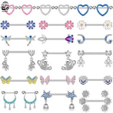 Surgical Steel Zircon Barbell Nipple Bar Nipple Ring Body Piercing Body Jewelry Altın & Gümüş Piercing price