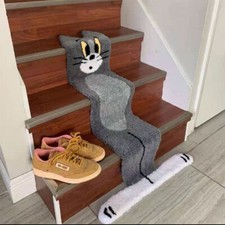 Stairs Cartoon Carpet Unique Cat Shape Flat Rug Floor Mats Soft Room Rug Salon Halısı price