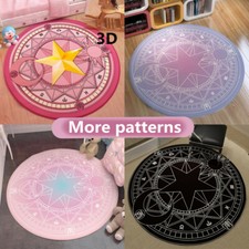 Card Captor Sakura Magic Door Circule Carpet Rug Ground Living Room Chair Mat Salon Halısı price