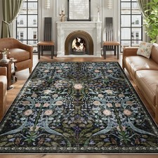 AMTOVO 5x7 Washable Area Rugs for Living Room, Vintage Boho Floral Distressed... Salon Halısı price