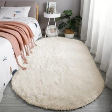 Fluffy Soft Oval Area Rug, Plush Shaggy Carpet for for Living Room Bedroom Ho... Salon Halısı price
