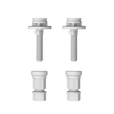 Mayfair White Adjustable Toilet Seat Hinge Bolts 1-1/2 W x 5-1/2 H x 4-3/4 L in. Klozet Kapağı price