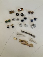 Assorted Cufflinks N Tie Clips(11 Sets Cuff Links N 6 Tie Clips) 1 Marked Swank Kol Düğmesi price