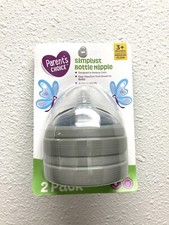2-Pack PARENT’S CHOICE Simplyst Baby Bottle Nipple 3+ Months Medium Flow Biberon Emziği price