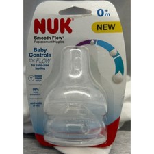 NUK Smooth Flow Replacement Nipples 0+ Months Anti-Colic Baby Bottle Nipple NEW Biberon Emziği price