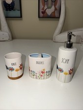 Rae Dunn Artesian Collection Bathroom Accessory Set Banyo Aksesuar Seti price
